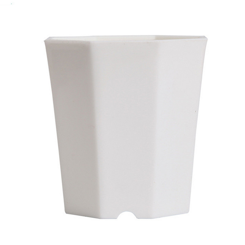 10 vnt Mini augalų sultingų vazonų aštuonkampis padėklas 7,2x6,8 cm keramikos imitacija, paprasta universali balta maža gėlė