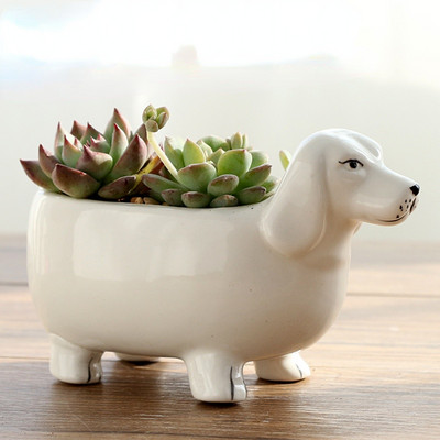 Rajzfilm orrszarvú kutya bárány róka hús kerámia virágcserép Kreatív húsüzem személyre szabott dekoráció kis díszek