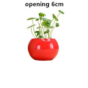 1db kerámia paradicsom hidroponikus kis virágcserép nem lyukas virágcserép zöld növény konténer asztali dekoráció