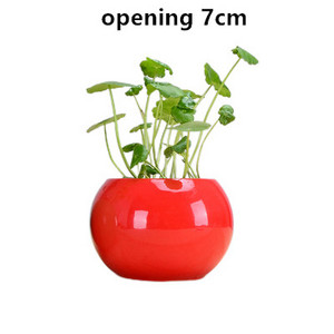 1db kerámia paradicsom hidroponikus kis virágcserép nem lyukas virágcserép zöld növény konténer asztali dekoráció