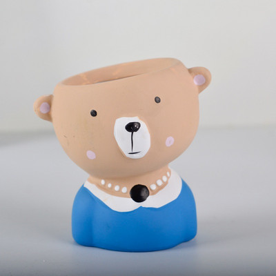 Aranyos ferde fejű baba rajzfilm kis állat aranyos kisállat virágcserép web híresség hálószoba asztaldísz darab zamatos zöld terv