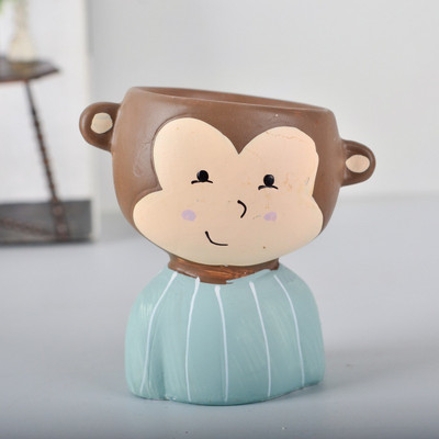 Aranyos ferde fejű baba rajzfilm kis állat aranyos kisállat virágcserép web híresség hálószoba asztaldísz darab zamatos zöld terv