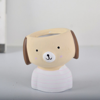 Aranyos ferde fejű baba rajzfilm kis állat aranyos kisállat virágcserép web híresség hálószoba asztaldísz darab zamatos zöld terv