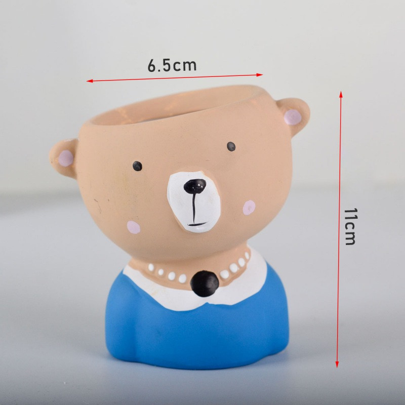 Aranyos ferde fejű baba rajzfilm kis állat aranyos kisállat virágcserép web híresség hálószoba asztaldísz darab zamatos zöld terv