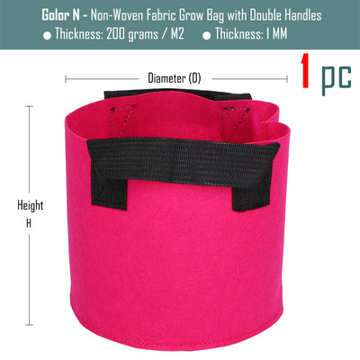 1/2/3/5/7/10/12/15/17/20 gallon kerti termesztőtáskák virágzöldség levegőztetés ültetőedény konténer ültetőtasak fogantyúkkal