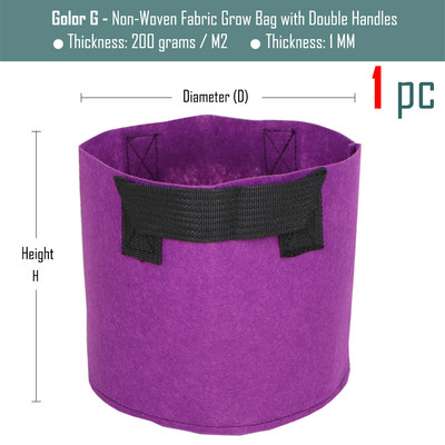 1/2/3/5/7/10/12/15/17/20 gallon kerti termesztőtáskák virágzöldség levegőztetés ültetőedény konténer ültetőtasak fogantyúkkal