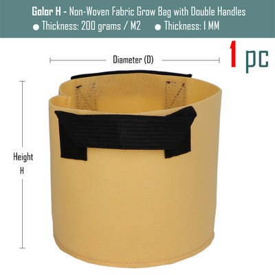 1/2/3/5/7/10/12/15/17/20 gallon kerti termesztőtáskák virágzöldség levegőztetés ültetőedény konténer ültetőtasak fogantyúkkal