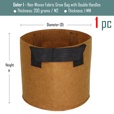 1/2/3/5/7/10/12/15/17/20 gallon kerti termesztőtáskák virágzöldség levegőztetés ültetőedény konténer ültetőtasak fogantyúkkal
