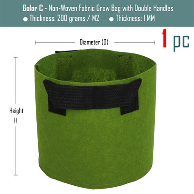 1/2/3/5/7/10/12/15/17/20 gallon kerti termesztőtáskák virágzöldség levegőztetés ültetőedény konténer ültetőtasak fogantyúkkal