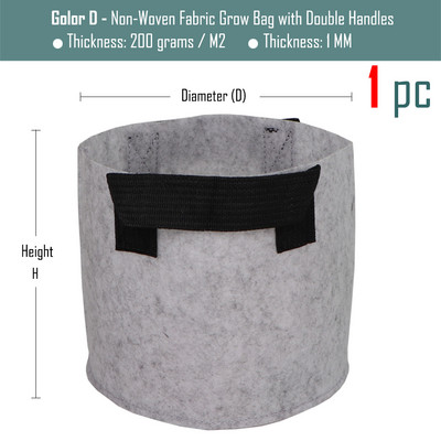1/2/3/5/7/10/12/15/17/20 gallon kerti termesztőtáskák virágzöldség levegőztetés ültetőedény konténer ültetőtasak fogantyúkkal