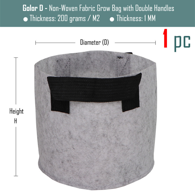 1/2/3/5/7/10/12/15/17/20 gallon kerti termesztőtáskák virágzöldség levegőztetés ültetőedény konténer ültetőtasak fogantyúkkal