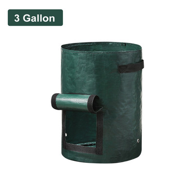 GardenTool burgonyatermesztő táska PE zöldségtermesztő zsákok fogantyúval, vastagított termesztőtáska Zöldséghagyma növényzsák kültéri kerti edény