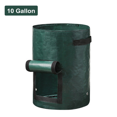 GardenTool burgonyatermesztő táska PE zöldségtermesztő zsákok fogantyúval, vastagított termesztőtáska Zöldséghagyma növényzsák kültéri kerti edény