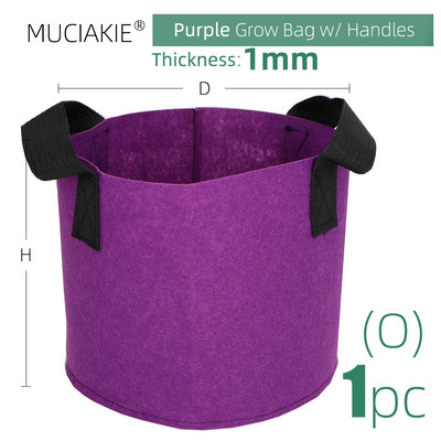 Kerti termesztőtáska 15 szín 10 méret Fogantyúk beltéri kültéri szövet levegőztetés növénycserép konténer virágzöldség tasak