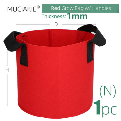 Kerti termesztőtáska 15 szín 10 méret Fogantyúk beltéri kültéri szövet levegőztetés növénycserép konténer virágzöldség tasak