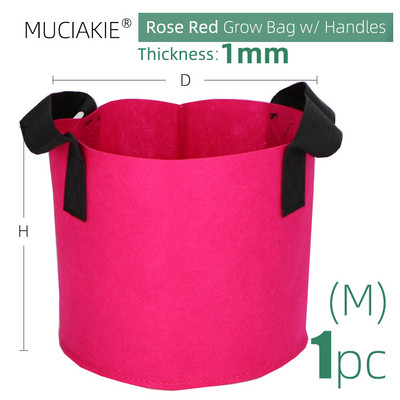 Kerti termesztőtáska 15 szín 10 méret Fogantyúk beltéri kültéri szövet levegőztetés növénycserép konténer virágzöldség tasak