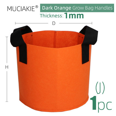 Kerti termesztőtáska 15 szín 10 méret Fogantyúk beltéri kültéri szövet levegőztetés növénycserép konténer virágzöldség tasak