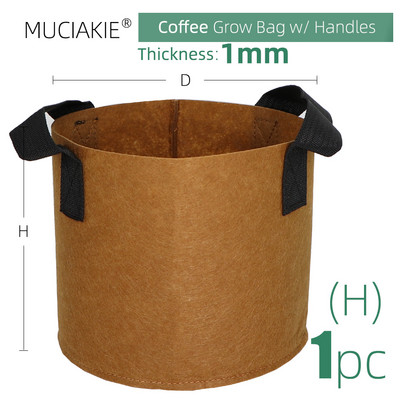 Kerti termesztőtáska 15 szín 10 méret Fogantyúk beltéri kültéri szövet levegőztetés növénycserép konténer virágzöldség tasak