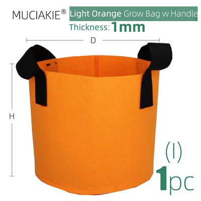 Kerti termesztőtáska 15 szín 10 méret Fogantyúk beltéri kültéri szövet levegőztetés növénycserép konténer virágzöldség tasak