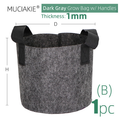 Kerti termesztőtáska 15 szín 10 méret Fogantyúk beltéri kültéri szövet levegőztetés növénycserép konténer virágzöldség tasak