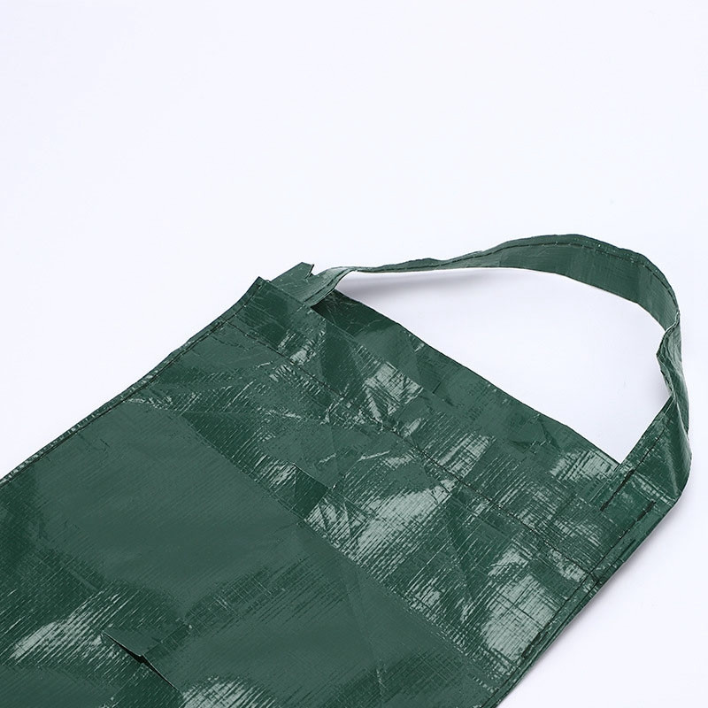 4/6/8/10 Lyukak falra akasztható termesztőtáska eperfüvesség faiskolai edény PE kerti virágzöldségtermesztő konténer erkély dekoráció