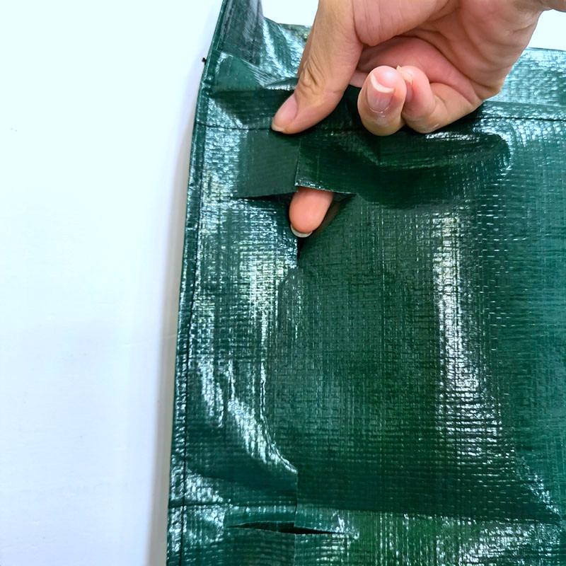 4/6/8/10 Lyukak falra akasztható termesztőtáska eperfüvesség faiskolai edény PE kerti virágzöldségtermesztő konténer erkély dekoráció