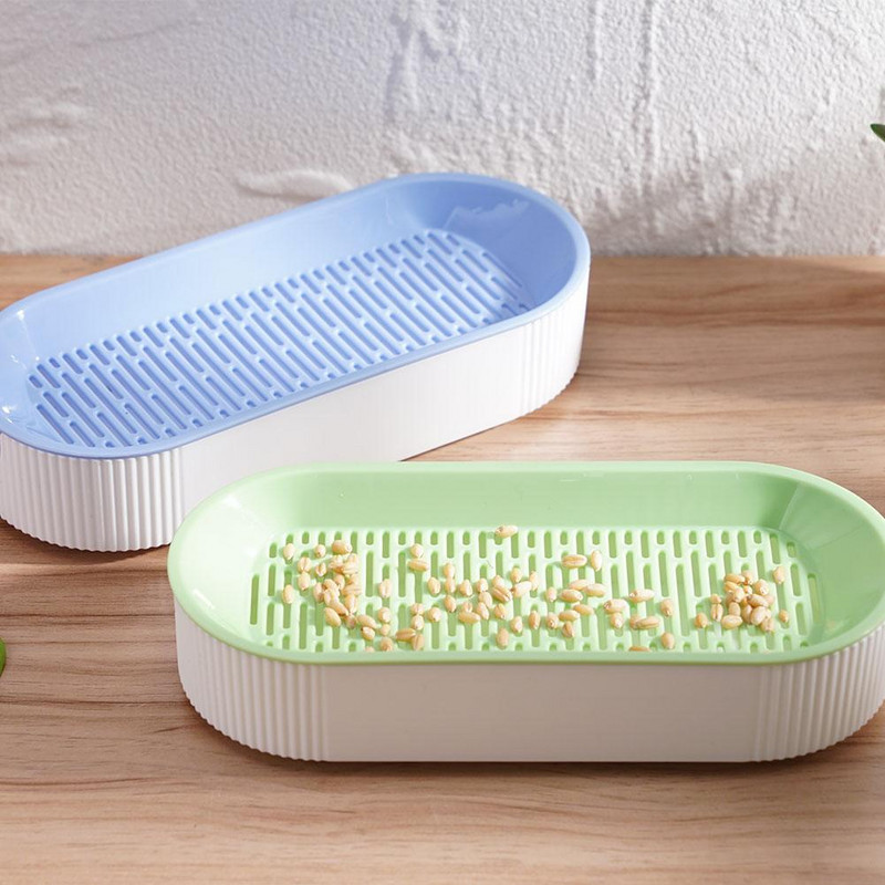 Growing Pot Pet Sprout Dish Growing Pot Hydroponic Digestion Βλάστηση Grow Grass Cat Starter Dish Φυτό θερμοκηπίου B A0T3