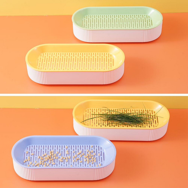 Growing Pot Pet Sprout Dish Growing Pot Hydroponic Digestion Βλάστηση Grow Grass Cat Starter Dish Φυτό θερμοκηπίου B A0T3