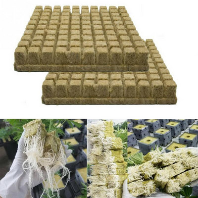 50 бр. Гъба за засаждане Soilles Grow Garden Starter Cubes Запушалка от каменна вата Субстрат за култура без почва 2,5*2,5*4 см