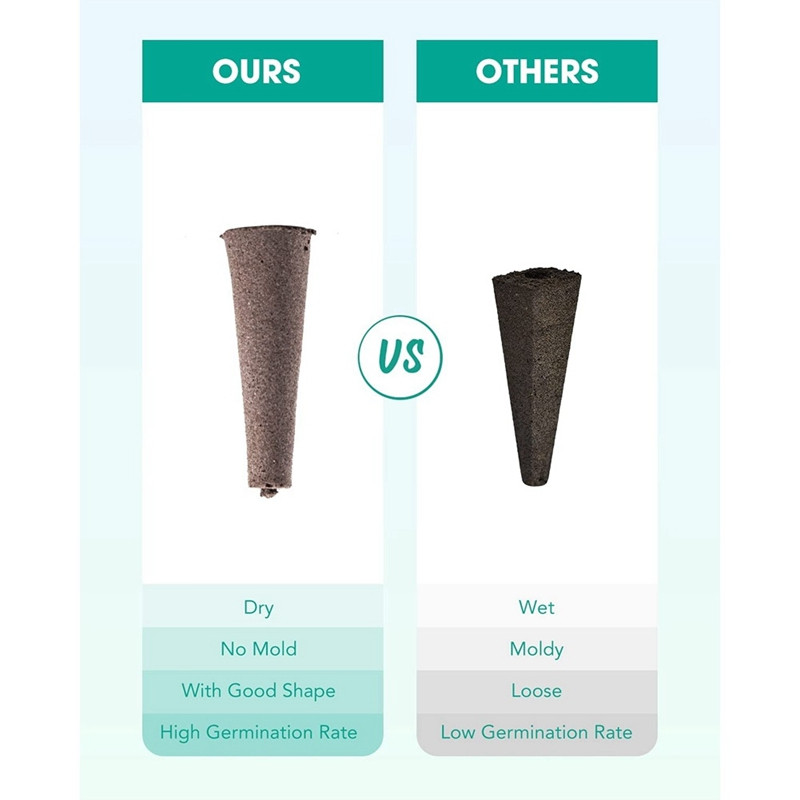 50 csomag termesztőszivacs, vetőmag indító hüvelyek cseregyökér, utántöltő hüvelyek hidroponikus beltéri kerti termesztőrendszerhez