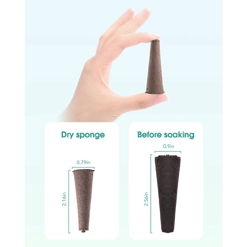 50 csomag termesztőszivacs, vetőmag indító hüvelyek cseregyökér, utántöltő hüvelyek hidroponikus beltéri kerti termesztőrendszerhez