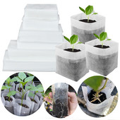 25-100 db Biológiailag lebomló óvodai táska Nem szőtt szövet vetőtáskák Növénytermesztő táskák Kerti virágcserepek Otthoni dekorációhoz Ültetőtáska