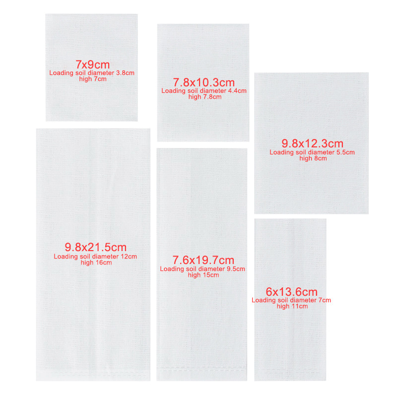 25-100 db Biológiailag lebomló óvodai táska Nem szőtt szövet vetőtáskák Növénytermesztő táskák Kerti virágcserepek Otthoni dekorációhoz Ültetőtáska