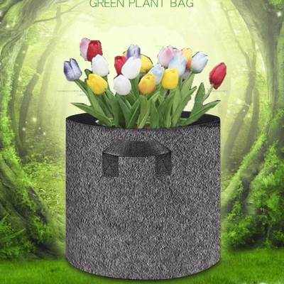 Чанта за засаждане Сива картофена тъкан Саксия за разсад за зеленчуци Градински инструменти 1-15 галона Екологично отглеждане