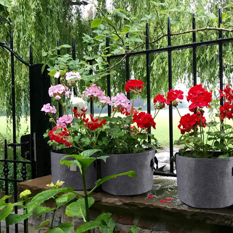 Ültetőtáska Szürke burgonya szövet zöldségpalánta cserép Kerti szerszámok 1-15 gallon környezetbarát termesztés