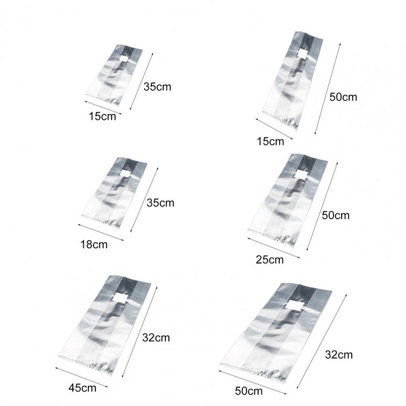 10 db/zacskó növekedési táska, magas hőmérsékletnek ellenálló ültetési konténer élelmiszeripari minőségű műanyag, légáteresztő termesztési táska gombához