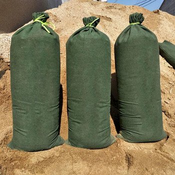 1бр Спасителни торби с пясък при наводнения Предотвратяване на наводнения Водоустойчиви торби с пясък Удебелено платно Торби с пясък за многократна употреба за контрол на наводнения с шнурове