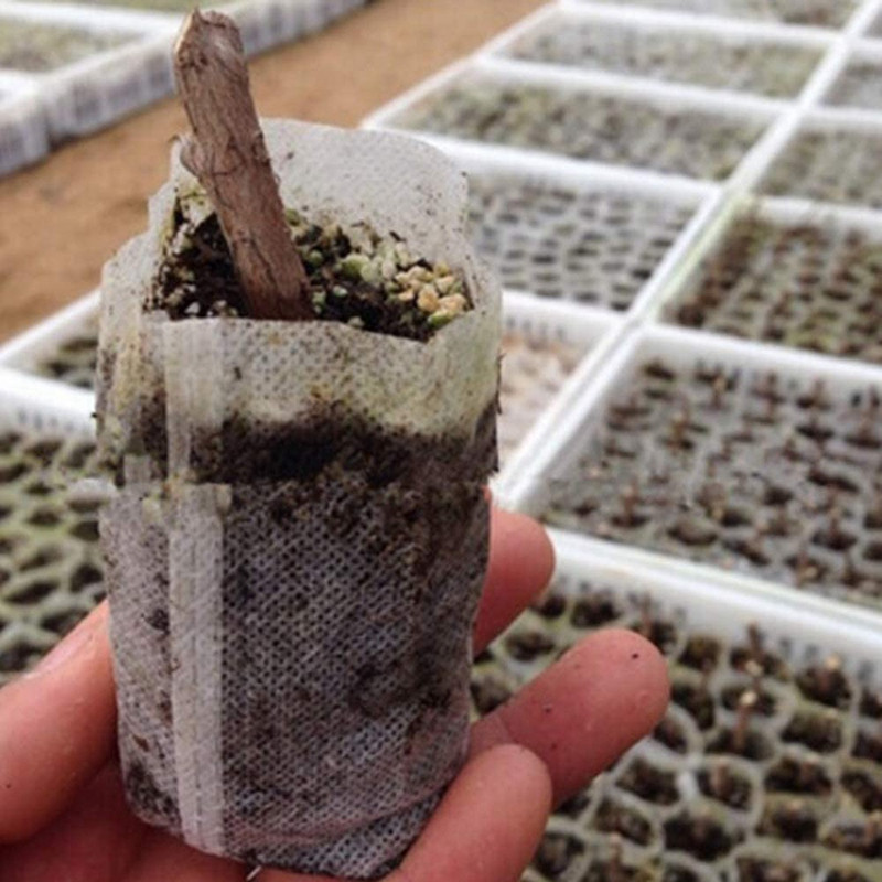 400 db Vetőzsákok Kis növénytermesztő zsákok Nem szőtt palántanevelő cserepek Kertészeti kellék az otthoni kerthez