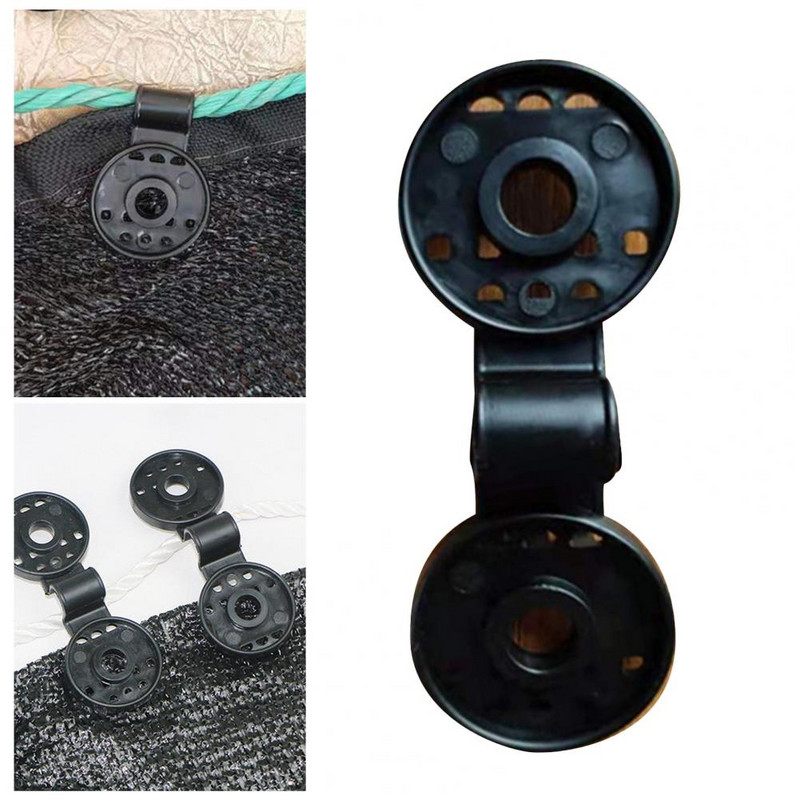 10 db Kiváló tartós kültéri árnyékoló kendő Fix bilincs kerítésháló Fix csatos csúszásmentes kerti szerszámok