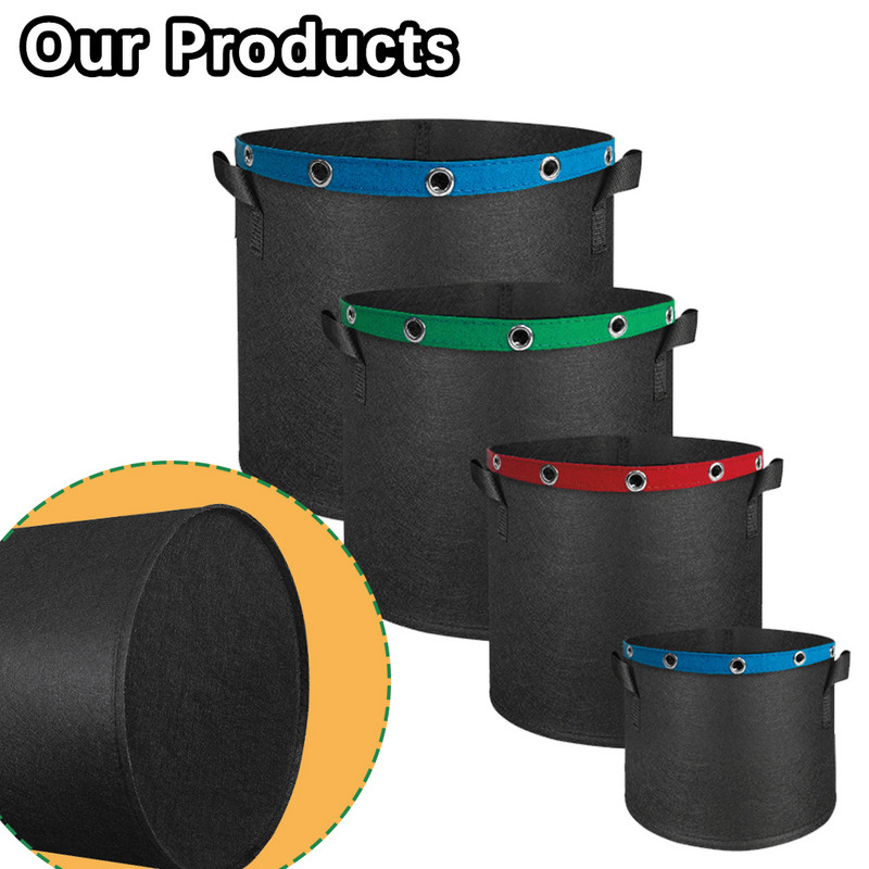 Nemez növény Erős növekedésű zsákok Virágcserepes tartály Légáteresztő tartály Környezetbarát anyagvastagság, páratartalom fenntartása