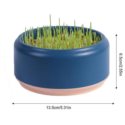 Macskafűvető cserep macskafűtermesztő készlet Macskafalat menta ültetés Réteges hidroponikus macskafűdoboz Biztonságos kisállat csíráztató edény