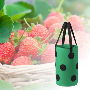 Висящи чанти за сеялки с ягоди с 12 дупки за отглеждане на картофи Вертикална градинска висяща чанта за отглеждане на зеленчуци