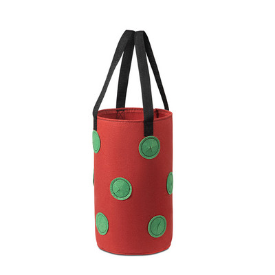 12 lyukú függő eper vetőtáska kültéri burgonyatermesztéshez, függőleges kertben, akasztós zöldség ültető táska