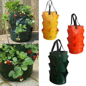 3 галона 10 джоба, висяща торбичка за растения, градинска чанта за отглеждане на зеленчуци, ягоди, саксия за плодове, пластмасова саксия за отглеждане на контейнери Декорация