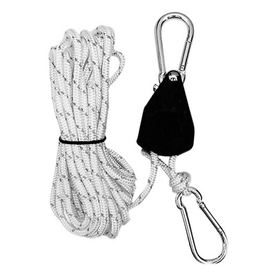 2db/készlet Cla Light állítható, megerősített akasztókkal Függő Racsnis tárcsa Grow Duty Kötéltárcsa Duty Clip Növénytermesztő kötelek