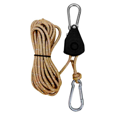 2db/készlet Cla Light állítható, megerősített akasztókkal Függő Racsnis tárcsa Grow Duty Kötéltárcsa Duty Clip Növénytermesztő kötelek