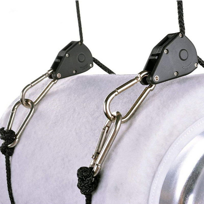 2db/készlet Cla Light állítható, megerősített akasztókkal Függő Racsnis tárcsa Grow Duty Kötéltárcsa Duty Clip Növénytermesztő kötelek