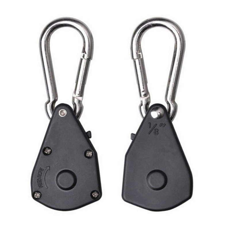 2db/készlet Cla Light állítható, megerősített akasztókkal Függő Racsnis tárcsa Grow Duty Kötéltárcsa Duty Clip Növénytermesztő kötelek