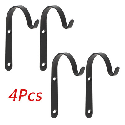 4 DB hajlító alakzat falra függesztett virágcserép tartó vasakasztó növények tartó konzol Horog erkély lakberendezés