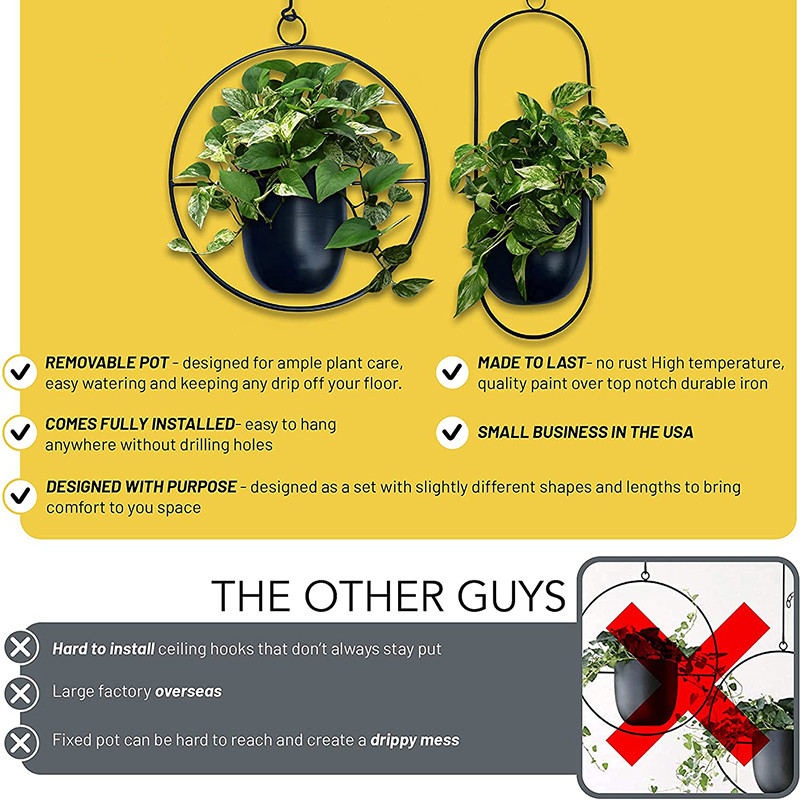 2022 Új fém függő virágcserép Nordic láncos fali akasztó virágtartó kosár virágtartó váza otthoni kerthez erkély dekorációhoz